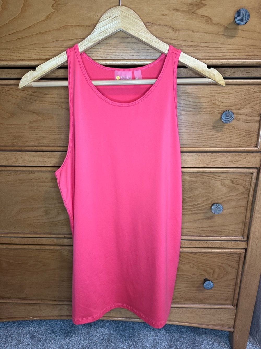 Zella Womens Medium Pink Activewear Tank Top Gym Training Workout Athleisure